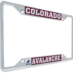 إطار لوحة ترخيص معدنية من Desert Cactus Colorado Avalanche Team NHL National Hockey League للجزء الأمامي أو الخلفي من السيارة مرخص رسميًا (تقليدي)