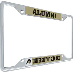 Desert Cactus University of Colorado Buffaloes Buffs Metal License Plate Frame for Front or Back of Car Officially Licensed (Alumni - Gold)