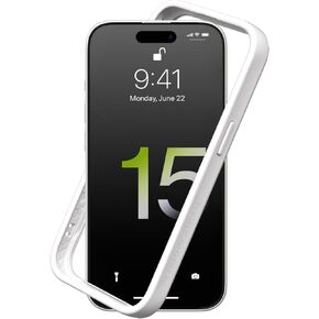 RhinoShield Bumper Case Compatible with [iPhone 15 Plus] | CrashGuard - Shock Absorbent Slim Design Protective Cover 3.5M / 11ft Drop Protection - Graphite