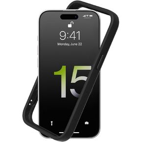 حافظة RhinoShield Bumper متوافقة مع [iPhone 15 Plus] | CrashGuard - غطاء حماية بتصميم نحيف ممتص للصدمات، حماية من السقوط بطول 3.5 متر / 11 قدم - جرافيت in Kuwait