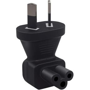 Australian Plug to IEC320 C5 AC Power Adapter Plug，AUS 2 pin Male to C5 3 Hole AC Power Converter，Australian 2 Prong to IEC320 C5 Power Adapter