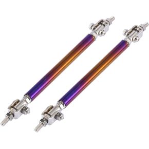X AUTOHAUX 2 قطعة 7 "-9" سيارة قابل للتعديل الجبهة حافة مصد السيارة الفاصل تبختر التعادل قضيب دعم بار عالمي متعدد الألوان