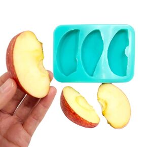 Apple slices Silicone Mold Wax mold Resin mold Soap mold Realistic Flexible mold NC054