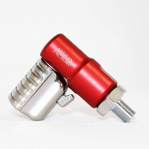 Anodized Aluminum Alloy Angular Air Chuck Open Flow NPT Set of 2 Tire Chuck for Bike Bicycle Inflator Pressure Gauge Pump