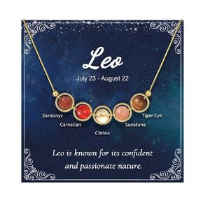 Gold Gemini Necklace Zodiac Sign Necklaces for Women Daughter Gifts from Mom Crystals and Healing Stones Necklace Beaded Choker Necklace Aquamarine Citrine Necklace for Women Girls