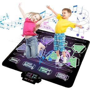 CORPER TOYS Electronic Dance Mat for Kids with Built-in Music and Adjustable Volume 2-Player Dance Pad Game Toys for Girls Boys Toddler Gift for Birthday Indoor Outdoor Activities