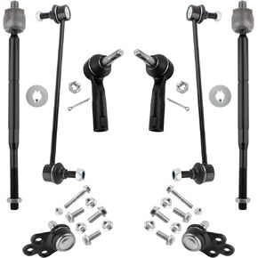8PCS Front Inner Outer Tie Rod End Sway Bar Link Lower Ball Joint Fit 2005-2010 For Chevy Cobalt 2007-2008 For Chevy HHR 2007-2009 For Pontiac G5 2005-2007 For Saturn Ion Suspension Kit
