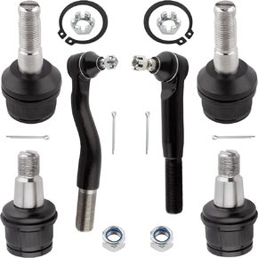 Front Outer Tie Rod End At Pitman Arm Lower Upper Ball Joint for Ford Excursion 2000-2005 for F-250 F-350 Super Duty 1999-2004 for F-450 F-550 Super Duty 1999-2002 K8607 K80026 ES3423 ES3427
