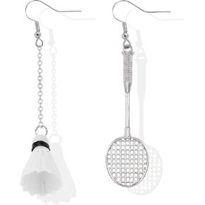 Funny Sports Earrings 3D Baseball Golf Table Tennis Badminton Earrings for Women Teens Girls Player Dangle Drop Statement Earrings Jewelry Gifts