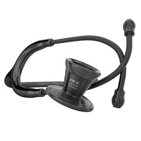 MDF Instruments, ProCardial Cardiology Stethoscope, Stainless Steel, Adult, Dual Head, Black Tube, Black Chestpiece-Headset, MDF797BO