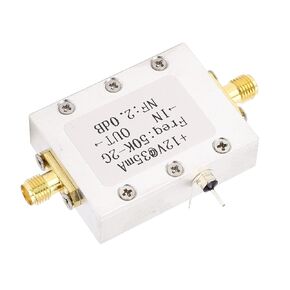 Wideband Amplifier, 50K?2GHZ Broad Application DC 9?15V Durable Stable 31dB High Gain LNA Amplifier for RF