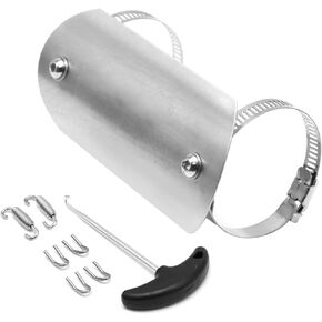 Exhaust Heat Shield Muffler Pipe Heat Cover Protector Guard Imitation Carbon Fiber Stainless Steel (A)
