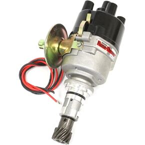 Pertronix D190600 Flame-Thrower Plug and Play Vacuum Advance Top Exit Cap Cast Electronic Distributor with Ignitor II Technology for Ford X-Flow 4 Cylinder Engine
