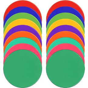 Spot Markers 9inch 10inch 18pcs 27pcs Rubber Agility Dots Flat Cones Non Slip Sports Dots Floor Spots Agility Markers for Kids Soccer Basketball Speed Agility Training, Classroom Activities