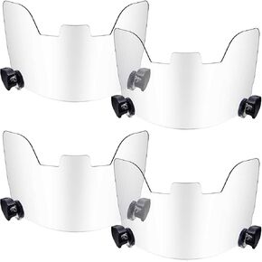 4 قطع من واقي كرة القدم للشباب والكبار والأطفال مع 16 مشبكًا لخوذة لاكروس ودرع العين (شفاف) in Kuwait