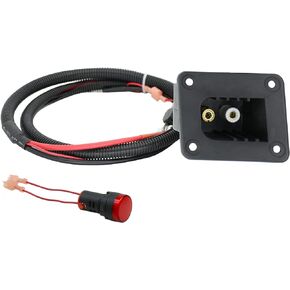Golf cart Charger Receptacle，36V Powerwise Charger Receptacle Fit for EZGO Golf Cart Medalist & TXT DCS/PDS Item，with Harness. OEM#73345G01/73051-G29+73063-G01