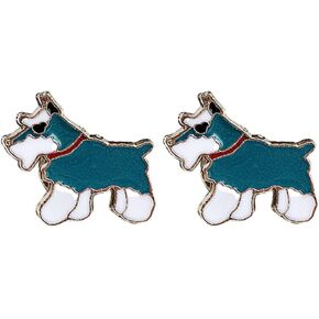 Lovely Pug Dog Brooch Pet Brooch Corsage Metal Pin Badge Dog ID Tags Christmas Birthday Gift 2PCS (Bichon Frise)