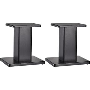 MECCANIXITY Wood Speaker Stands, 2 Pack 5.9 Inch (15cm) Universal Speaker Stand Hollowed Bases Enhanced Audio Listening for Home Theaters Cinema