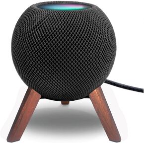 Real Wood Stand for Homepod Mini Wooden Tripod with Metal Frame for Home pod Mini Speaker Mounts Holders Black Walnut