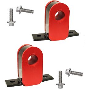 4 PC Front Sway Bar Bracket + Front Bushing Kit FITS Ford E-150 E-250 E-350 1992-2008, E-450 2002-2008, Bushings Designed And Manufactured In The USA K8690