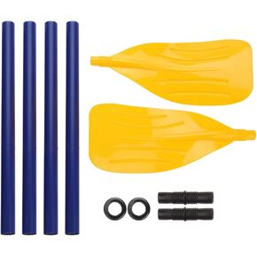 Boat Oars, Pair of Kayak Paddles Rubber Dinghy Oars Emergency Multi Purpose Paddle Inflatable Detachable Board Canoe Water Sports Accessory Paddling Accessories Lightweight Design for Easy Paddling