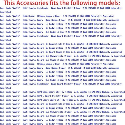 2001-2007 لتويوتا هايلاندر كامري سولارا RAV4 سليل tC 2.4L الاسطوانة الترباس in Kuwait