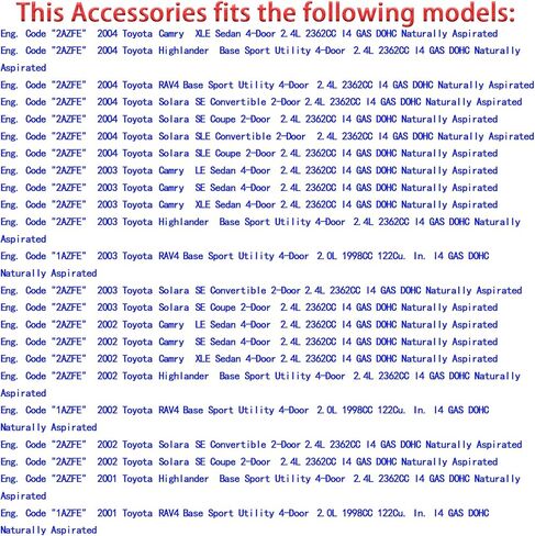 2001-2007 لتويوتا هايلاندر كامري سولارا RAV4 سليل tC 2.4L الاسطوانة الترباس in Kuwait