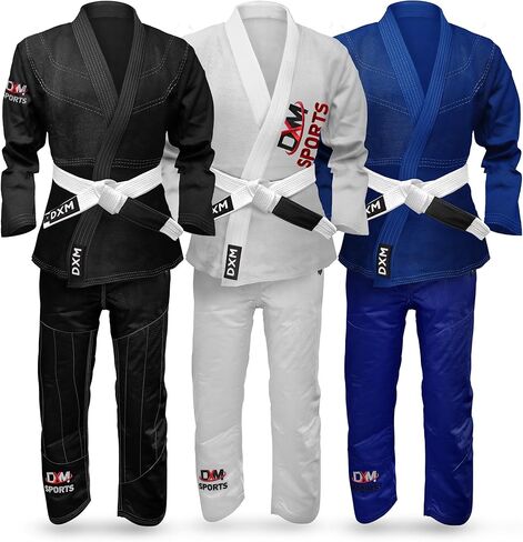 Bjj Gi للرجال - جيو جيتسو جي البرازيلية - قماش خفيف الوزن منكمش مسبقًا - مجموعات بدلات جيو جيتسو قابلة للغسل في الغسالة in Saudi Arabia