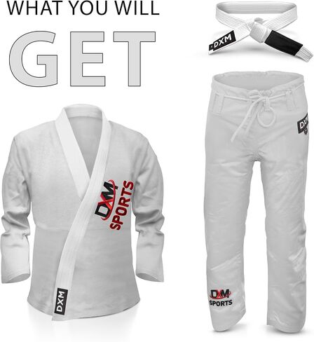 Bjj Gi للرجال - جيو جيتسو جي البرازيلية - قماش خفيف الوزن منكمش مسبقًا - مجموعات بدلات جيو جيتسو قابلة للغسل في الغسالة in Saudi Arabia