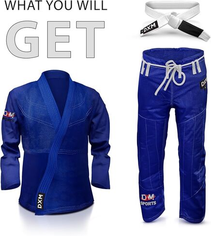 Bjj Gi للرجال - جيو جيتسو جي البرازيلية - قماش خفيف الوزن منكمش مسبقًا - مجموعات بدلات جيو جيتسو قابلة للغسل في الغسالة in Saudi Arabia