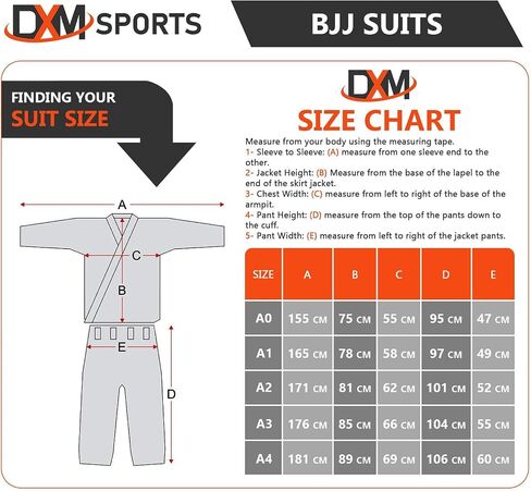 Bjj Gi للرجال - جيو جيتسو جي البرازيلية - قماش خفيف الوزن منكمش مسبقًا - مجموعات بدلات جيو جيتسو قابلة للغسل في الغسالة in Saudi Arabia