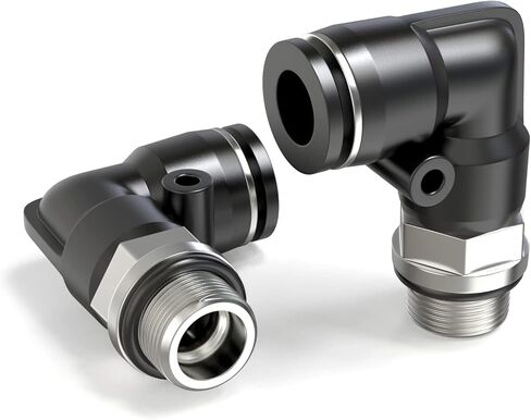 TAILONZ PNEUMATIC Male Elbow 1/4 Inch Tube OD x 1/8 Inch NPT Thread 90 Push to Connect Fittings PL-1/4-N1 (Pack of 10) in Kuwait