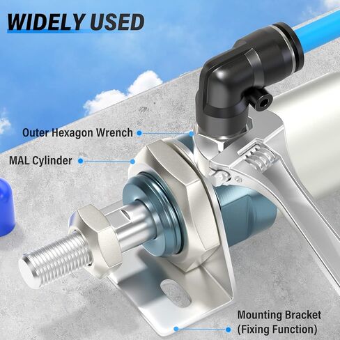 TAILONZ PNEUMATIC Male Elbow 1/4 Inch Tube OD x 1/8 Inch NPT Thread 90 Push to Connect Fittings PL-1/4-N1 (Pack of 10) in Kuwait