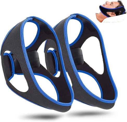 2 Pieces of Anti-Snoring Chin Strap for Comfortable and Healthy Sleep Replaceable use, Effective in reducing snoring, Non-Stick Hair in Saudi Arabia