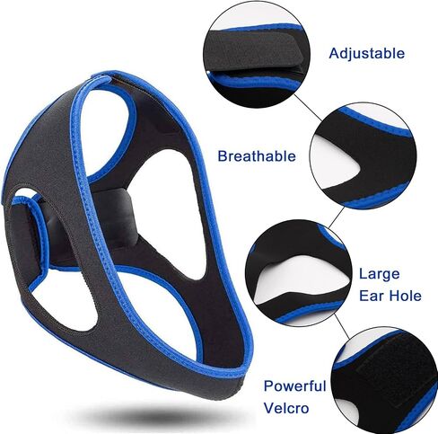 2 Pieces of Anti-Snoring Chin Strap for Comfortable and Healthy Sleep Replaceable use, Effective in reducing snoring, Non-Stick Hair in Saudi Arabia