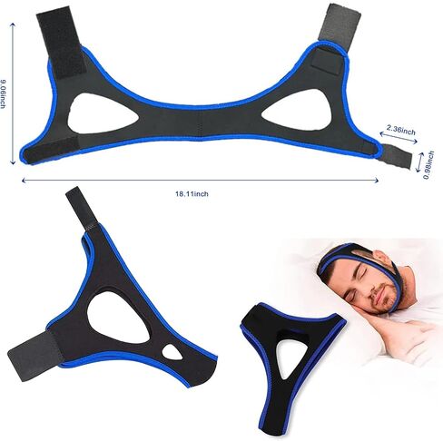 2 Pieces of Anti-Snoring Chin Strap for Comfortable and Healthy Sleep Replaceable use, Effective in reducing snoring, Non-Stick Hair in Saudi Arabia
