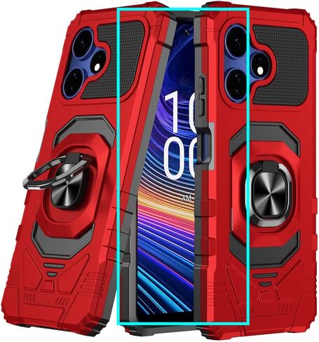 for Boost Mobile Celero 5G+ Plus 2024 Case with 1 Pack Screen Protector,Dual Layer Hybrid Heavy Duty Defender Protection,Sleek Rugged Reinforced Cushion Corner Kickstand Shockproof Bumper Cover Purple in Saudi Arabia