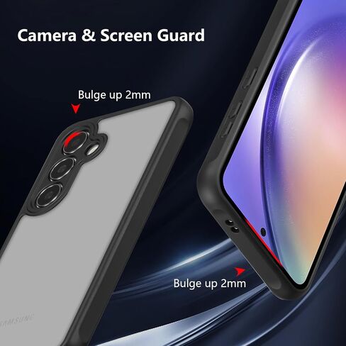 RALEAVO Matte Case Compatible with Samsung Galaxy S22 Case,Slim Translucent Frosted Case Cover Hard PC Back Military Drop Protection Phone Case Skin-Friendly Case for Girls&Boys,Black in Saudi Arabia