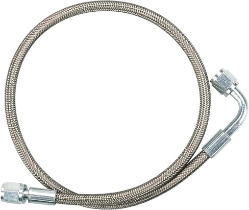 Turbo Oil Feed Line 36" Stainless steel braided 4AN Pressure Remote Turbocharger Oil Drain Return Line with 90 Degree and Straight End in Saudi Arabia