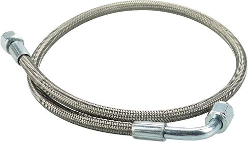 Turbo Oil Feed Line 36" Stainless steel braided 4AN Pressure Remote Turbocharger Oil Drain Return Line with 90 Degree and Straight End in Saudi Arabia