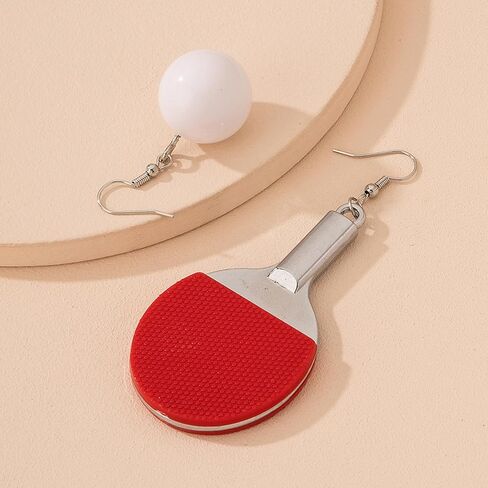 Funny Sports Earrings 3D Baseball Golf Table Tennis Badminton Earrings for Women Teens Girls Player Dangle Drop Statement Earrings Jewelry Gifts in Kuwait