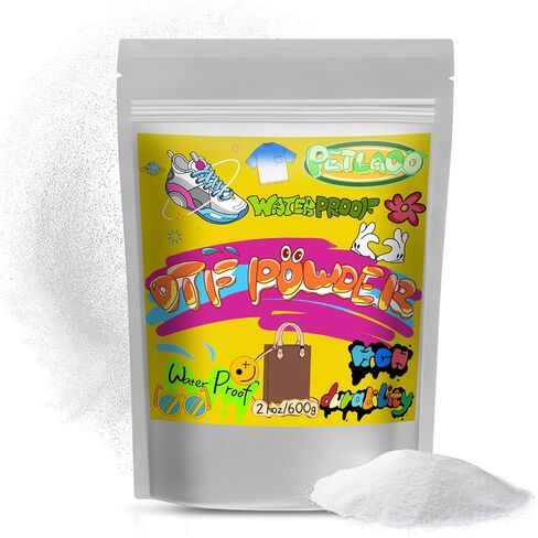 مسحوق DTF للتسامي، 600 جم/21.1 أونصة DTF مسحوق لاصق يذوب ساخنًا متوافق مع طابعات DTF وDTG، للمطبوعات الرقمية على منسوجات القمصان in Kuwait