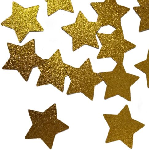 قصاصات توينكل توينكل ليتل ستار لحفلات أعياد الميلاد وحفلات استقبال المولود الجديد وحفلات الزفاف وديكور الطاولة، قصاصات ورقية لامعة 40 قطعة (ذهبي) in Kuwait