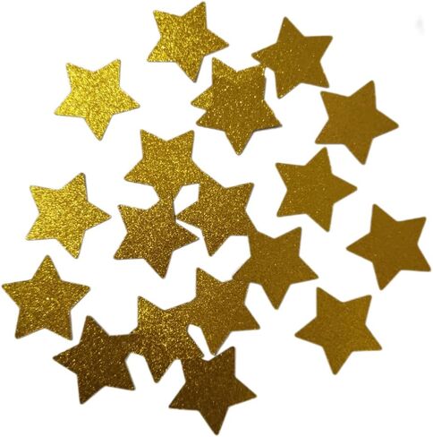 قصاصات توينكل توينكل ليتل ستار لحفلات أعياد الميلاد وحفلات استقبال المولود الجديد وحفلات الزفاف وديكور الطاولة، قصاصات ورقية لامعة 40 قطعة (ذهبي) in Kuwait