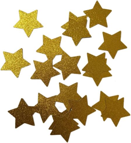 قصاصات توينكل توينكل ليتل ستار لحفلات أعياد الميلاد وحفلات استقبال المولود الجديد وحفلات الزفاف وديكور الطاولة، قصاصات ورقية لامعة 40 قطعة (ذهبي) in Kuwait