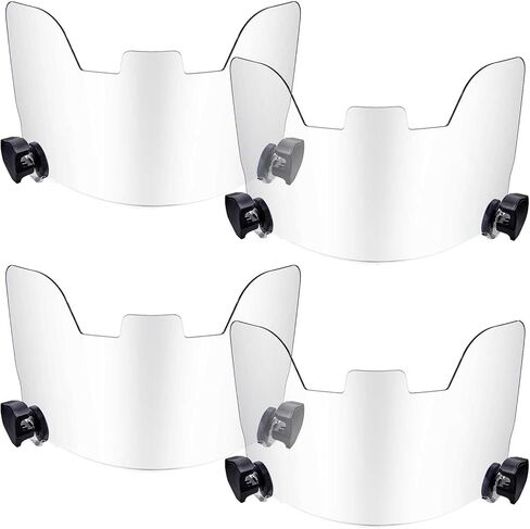 4 قطع من واقي كرة القدم للشباب والكبار والأطفال مع 16 مشبكًا لخوذة لاكروس ودرع العين (شفاف) in Kuwait