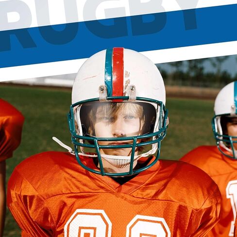 4 قطع من واقي كرة القدم للشباب والكبار والأطفال مع 16 مشبكًا لخوذة لاكروس ودرع العين (شفاف) in Kuwait