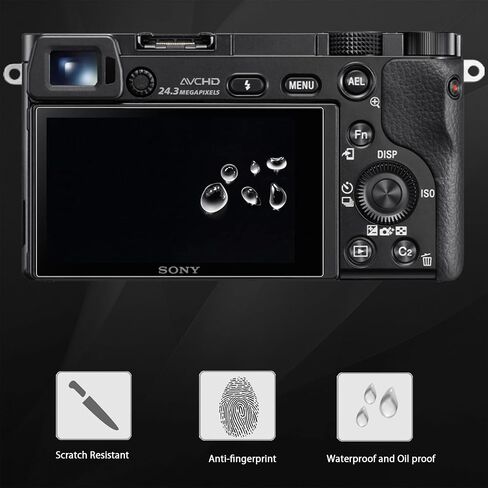 Optical Glass Screen Protector for Sony α6000 Camera Screen Film Protective Film 9H Hardness Ultra-Thin Higher Transparency Anti-Fingerprint & Anti-Scratch & Water-resistant in Saudi Arabia