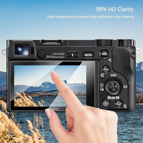 Optical Glass Screen Protector for Sony α6000 Camera Screen Film Protective Film 9H Hardness Ultra-Thin Higher Transparency Anti-Fingerprint & Anti-Scratch & Water-resistant in Saudi Arabia