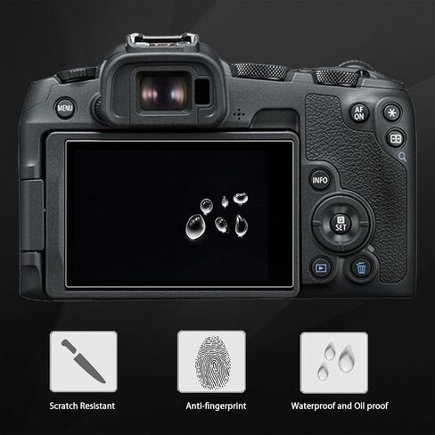 واقي شاشة زجاجي بصري لفيلم شاشة كاميرا EOS R8 طبقة حماية صلابة 9H، رفيع للغاية، شفافية عالية، مضاد لبصمات الأصابع ومضاد للخدش ومقاوم للماء in Saudi Arabia